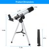 Refractive 90X Astronomical Monocular Telescope For Kids And Lunar Beginners For Hd Viewing Space Star Moon Tripod 2 Eyepieces
