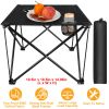 Foldable Camping Table Portable Picnic Table Lightweight Travel Desk With Cup Holder Carrying Bag