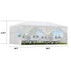 20′L × 10′W × 8.2′H Outdoor Waterproof Canopy Gazebo Patio Party Tent With 4 Window Sidewalls, 2 Zipper Walls For Wedding, Backyard Event & Temporary
