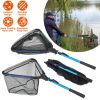 Foldable Fishing Net With Aluminum Alloy Rod Eva Handle Durable 5Mm Hexagonal Nano Coating Nylon Mesh Collapsible Landing Net Safe Fish Catching Or Re