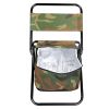 Foldable Fishing Chair With Backrest Built-In Cooler Bag Portable Handle Outdoor Lightweight Fishing Stool For Camping Hiking Hunting