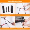 Portable Folding Camping Table Foldable Beach Table Aluminum Alloy Frame With 2 Cup Holders 2 Side Pockets Carry Bag For Picnic Camping Hiking Beach B