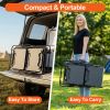 Folding Camping Kitchen Table, Portable Outdoor Cooking Station With Heat Resistant Top, 4 Side Tables & Lower Storage Rack For Picnic, Tailgating & C