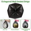 4 Rolls Black Garbage Bags 5.3 Gallons Unscented Disposable Trash Bags Portable Leak Resistant Trash Can Liners For Bathroom Office Kitchen Bedroom Ca
