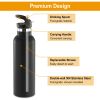 Sports Water Bottle Stainless Steel Vacuum-Insulated Drinking Cup W/ Straws Outdoor Cycling Hiking For Cold Hot Water