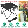 Foldable Camping Table Portable Picnic Table Lightweight Travel Desk With Cup Holder Carrying Bag