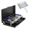 3 Burner Camping Stove 20000 Btu Portable Foldable Propane Stove With Toast Tray Windshield Portable Handle Outdoor Cooking Gas Stove For Rv Camping B