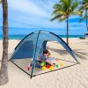 Beach Tent Outdoor Waterproof Tent Canopy For 4-6 Person With 3 Door Openings Carrying Bag Upf50+ Easy Setup For Beach Picnic Camping Hiking Adventure