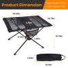 Portable Folding Camping Table Foldable Beach Table Aluminum Alloy Frame With 2 Cup Holders 2 Side Pockets Carry Bag For Picnic Camping Hiking Beach B