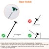 Tent Pegs Ropes Set 20Pcs 9.8In Heavy Duty Tent Stakes Nails Spike With 4X 9.8Ft Nylon Ropes Tent Pop Up Canopy Stakes