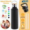 Sports Water Bottle Stainless Steel Vacuum-Insulated Drinking Cup W/ Straws Outdoor Cycling Hiking For Cold Hot Water