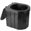 Foldable Emergency Toilet Portable Porta Potty For Car Travel Camping Boating Hiking Cleanable Travel Commode With Lid Carry Bag 1 Roll Garbage Bags