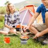 12000W Portable Camping Stove With Cassette Adapter Windproof Outdoor Backpacking Burner With Carrying Case Igniter For Outdoor Hiking Camping Picnic
