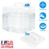 10L/2.64Gal Collapsible Water Container With Spigot Foldable Water Storage Bag With Handle Portable Camping Water Jug For Hiking Rv Emergency Prepared