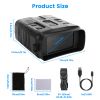 Night Vision Goggles 4K Full-Color Binoculars 10X Zoom With 2624Ft Viewing Range 3\'\' Screen 64G Mmc Card Wifi App Control Save Photo And Video For C
