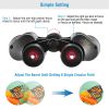 Portable Hd Binoculars With Fmc Lens Low Light Night Vision Telescope For Bird Watching Hunting Sports Events Concerts Adventure W/ Shoulder Strap Bag