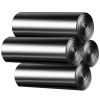 4 Rolls Black Garbage Bags 6.18 Gallons Unscented Disposable Trash Bags Portable Leak Resistant Trash Can Liners For Bathroom Office Kitchen Bedroom C