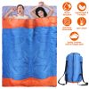2 People Sleeping Bag For Adult Kids Lightweight Water Resistant Camping Cotton Liner Cold Warm Weather Indoor Outdoor Use 3 Season With Sack For Spri