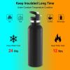 Sports Water Bottle Stainless Steel Vacuum-Insulated Drinking Cup W/ Straws Outdoor Cycling Hiking For Cold Hot Water