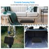 Foldable Camping Table Collapsible Picnic Aluminum Alloy Grill Stand 88Lbs Max Load Bbq Table With 2 Side Trays