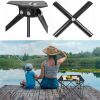 Foldable Camping Table Portable Picnic Table Lightweight Travel Desk With Cup Holder Carrying Bag