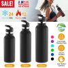 Sports Water Bottle Stainless Steel Vacuum-Insulated Drinking Cup W/ Straws Outdoor Cycling Hiking For Cold Hot Water