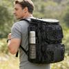 42L/11Gal Fishing Backpack Large Capacity Fishing Tackle Storage Bag With Rod Holders 16-Pocket Water-Resistant With Divider Adjustable Padded Straps