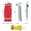 Tent Stakes Camping Hammer Tent Pegs Set Camping Accessories Kit With 9.84Ft Reflective Ropes For Camping Hiking Canopy