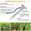Tent Stakes Camping Hammer Tent Pegs Set Camping Accessories Kit With 9.84Ft Reflective Ropes For Camping Hiking Canopy