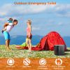 Foldable Emergency Toilet Portable Porta Potty For Car Travel Camping Boating Hiking Cleanable Travel Commode With Lid Carry Bag 1 Roll Garbage Bags