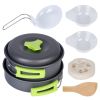 9Pcs Camping Cooking Ware Set Camping Stove Cookware Kit Aluminum Pot Pans Set For Hiking Picnic Outdoor