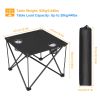 Foldable Camping Table Portable Picnic Table Lightweight Travel Desk With Cup Holder Carrying Bag