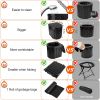 Foldable Emergency Toilet Portable Porta Potty For Car Travel Camping Boating Hiking Cleanable Travel Commode With Lid Carry Bag 1 Roll Garbage Bags