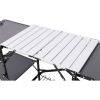 Folding Camping Kitchen Table, Portable Outdoor Cooking Station With Heat Resistant Top, 4 Side Tables & Lower Storage Rack For Picnic, Tailgating & C