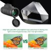 40X40 Hd Optical Monocular Telescope W/ Fmc Lens Low Light Vision Scope Phone Holder Tripod Compass For Bird Watching Hunting Camping Hiking Sport Eve