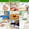 47Pcs Emergency Survival Kit Survival Edc Gear Equipment Tool First Aid Supplies Kit Tools With Pouch For Hiking Hunting Disaster Camping Adventure