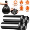 4 Rolls Black Garbage Bags 6.18 Gallons Unscented Disposable Trash Bags Portable Leak Resistant Trash Can Liners For Bathroom Office Kitchen Bedroom C