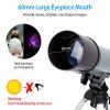 Refractive 90X Astronomical Monocular Telescope For Kids And Lunar Beginners For Hd Viewing Space Star Moon Tripod 2 Eyepieces