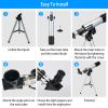 Refractive 90X Astronomical Monocular Telescope For Kids And Lunar Beginners For Hd Viewing Space Star Moon Tripod 2 Eyepieces