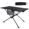 Portable Folding Camping Table Foldable Beach Table Aluminum Alloy Frame With 2 Cup Holders 2 Side Pockets Carry Bag For Picnic Camping Hiking Beach B