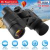 Portable Hd Binoculars With Fmc Lens Low Light Night Vision Telescope For Bird Watching Hunting Sports Events Concerts Adventure W/ Shoulder Strap Bag