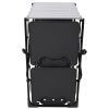 Folding Camping Kitchen Table, Portable Outdoor Cooking Station With Heat Resistant Top, 4 Side Tables & Lower Storage Rack For Picnic, Tailgating & C