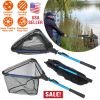 Foldable Fishing Net With Aluminum Alloy Rod Eva Handle Durable 5Mm Hexagonal Nano Coating Nylon Mesh Collapsible Landing Net Safe Fish Catching Or Re