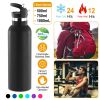 Sports Water Bottle Stainless Steel Vacuum-Insulated Drinking Cup W/ Straws Outdoor Cycling Hiking For Cold Hot Water
