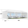 30′L × 10′W × 8.2′H Outdoor Waterproof Canopy Gazebo Patio Party Tent With 6 Window Sidewalls, 2 Zipper Walls For Wedding, Backyard Event & Temporary
