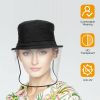 Fishman Hat Protective Face Shield Removable Sun Bucket Cap Face Cover Protect Against Uv Spitting Saliva Dust Wind