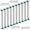 Tent Pegs Ropes Set 20Pcs 9.8In Heavy Duty Tent Stakes Nails Spike With 4X 9.8Ft Nylon Ropes Tent Pop Up Canopy Stakes