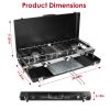 3 Burner Camping Stove 20000 Btu Portable Foldable Propane Stove With Toast Tray Windshield Portable Handle Outdoor Cooking Gas Stove For Rv Camping B
