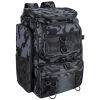 42L/11Gal Fishing Backpack Large Capacity Fishing Tackle Storage Bag With Rod Holders 16-Pocket Water-Resistant With Divider Adjustable Padded Straps
