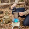 13000W Portable Windproof Camping Stove Five-Head Gas Cooking Burner With Piezo Ignition Stepless Flame Control Fit For Iso-Butane, Propane, Butane Fu
